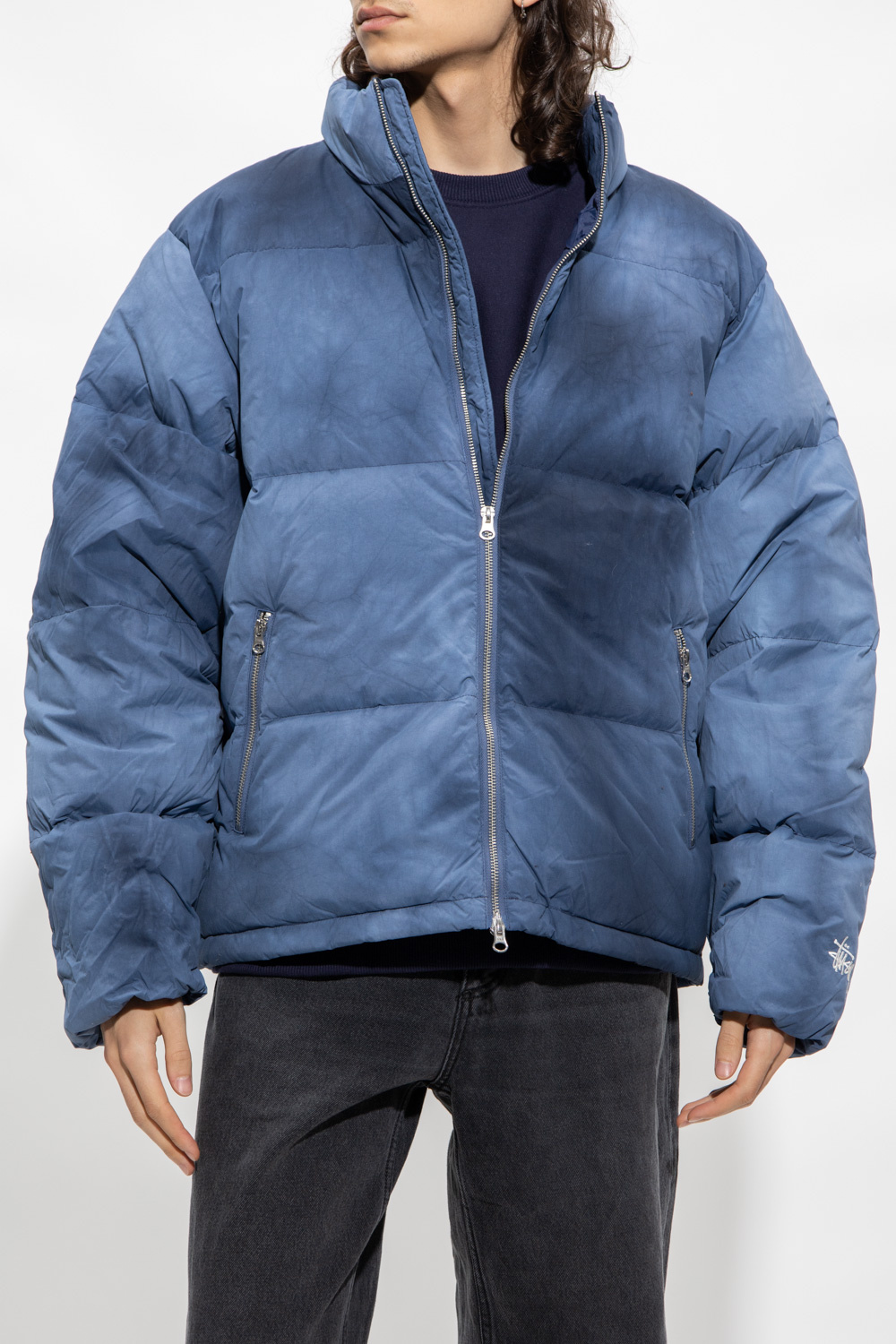 Blue Down jacket Stussy - IetpShops GB - parosh patchwork design